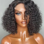 Simidola 4x4 Transparent Lace Deep Curly Closure Bob Wig | Flash Deal