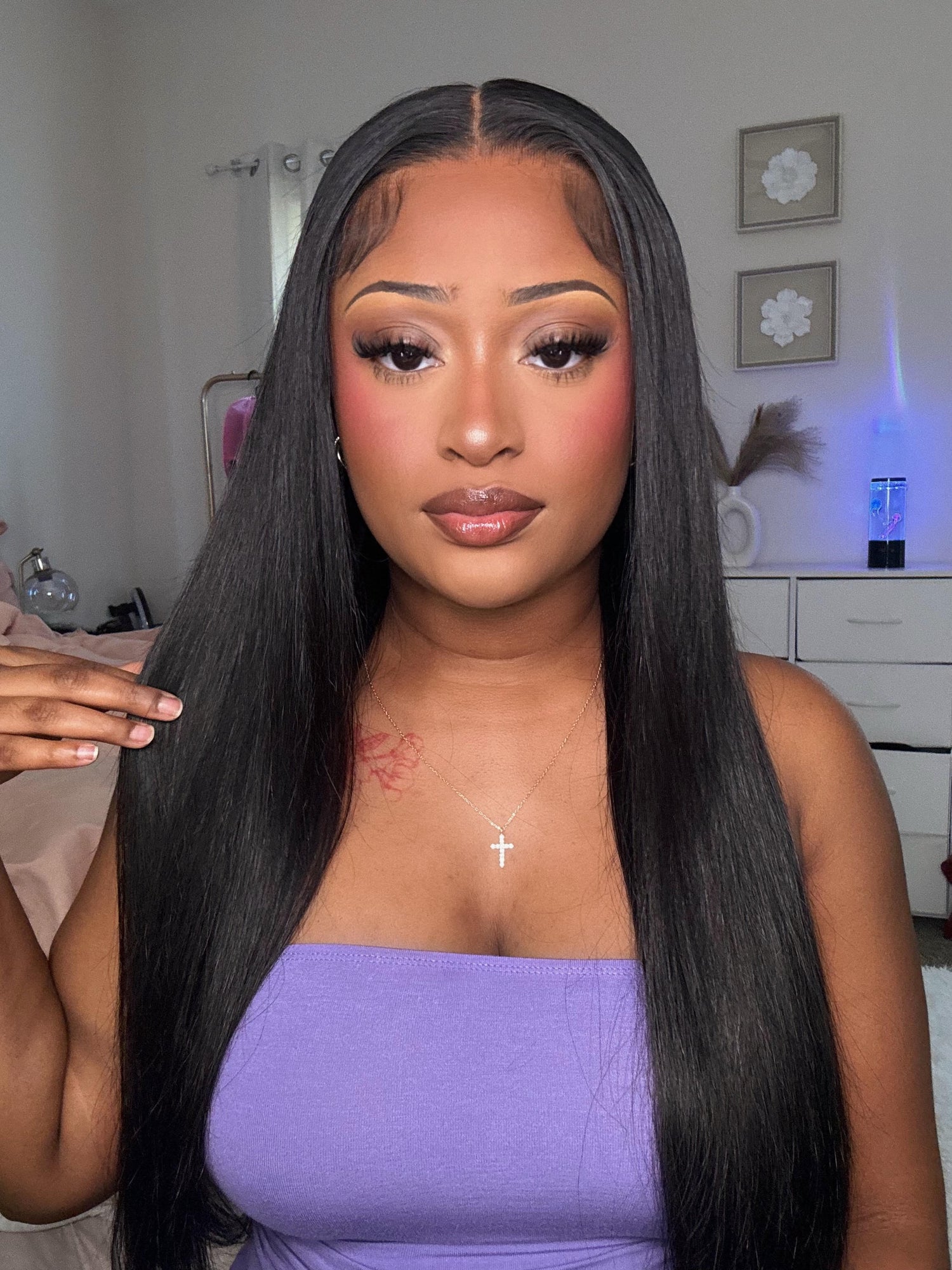 @deysharamyana Same 24 inch M-CAP Wear Go 9x6 HD Lace Tiny Knots Straight Hair Glueless Wig