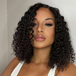 Simidola 4x4 Transparent Lace Deep Curly Closure Bob Wig | Flash Deal