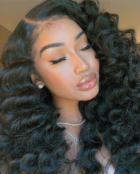 Simidola 13x4 Transparent / HD Lace 250% Density Wand Curl Front Wig