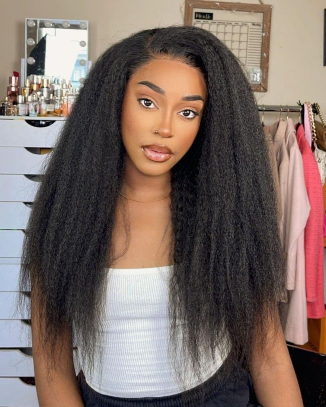 Simidola Pre-bleached 4x4 Pre-cut Pre-plucked Kinky Straight Wear Go Glueless Wig