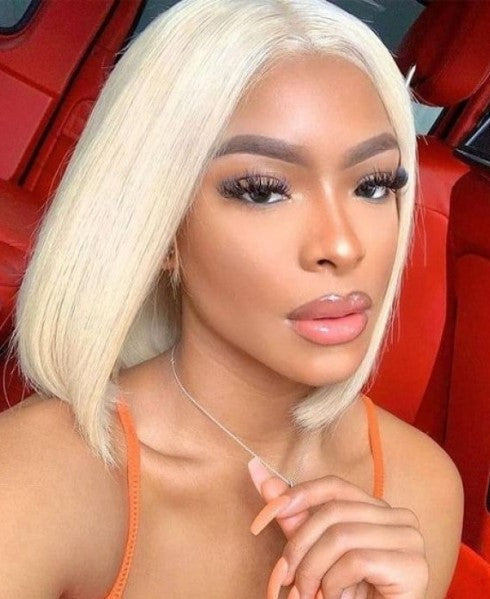 Simidola 613 Blonde Straight Hair Closure Bob Wig