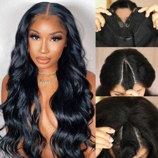 Flash Deal | Simidola U Part Body Wave Natural Black Color Human Hair Wig