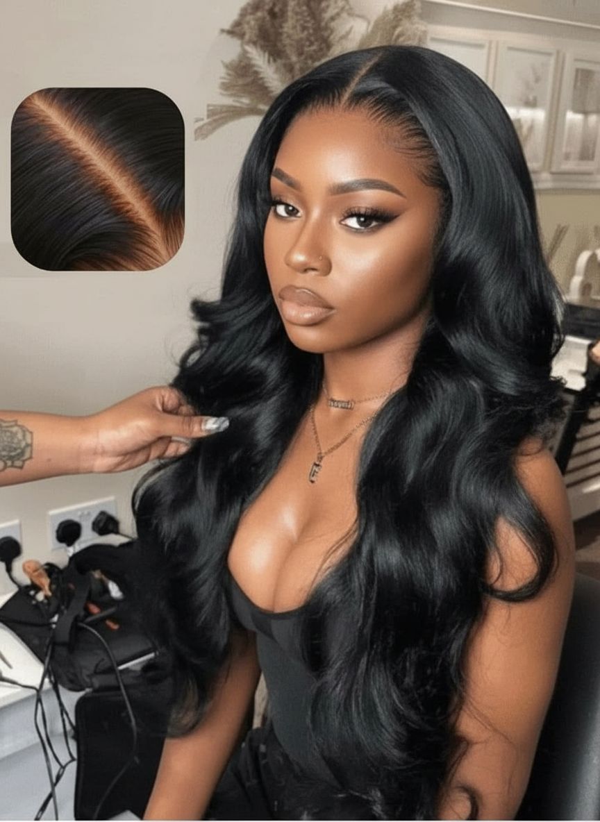 Simidola Pre-Bleached Knots Body Wave 13x4 13x6 HD Lace  Human Hair Wear Go Glueless Wig With Elastic Drawstring