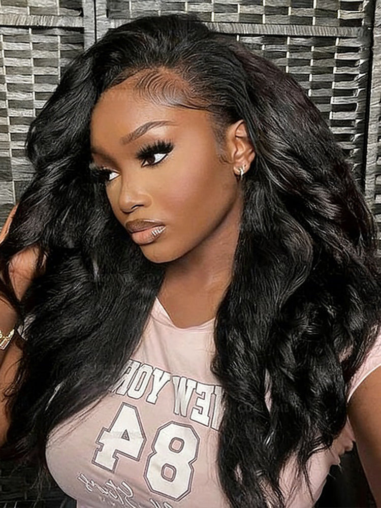 Simidola Glueless New In Pre-Styled Butterfly Cut Layered Kinky Straight U Part Wig Natural Black Human Hair Wigs