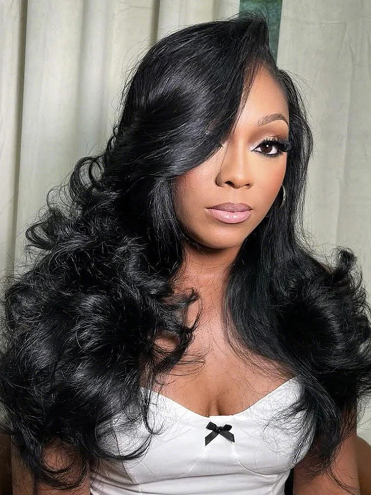 Simidola Glueless New In Pre-Styled Butterfly Cut Layered U Part Wig Natural Black Human Hair Yaki Straight Wigs