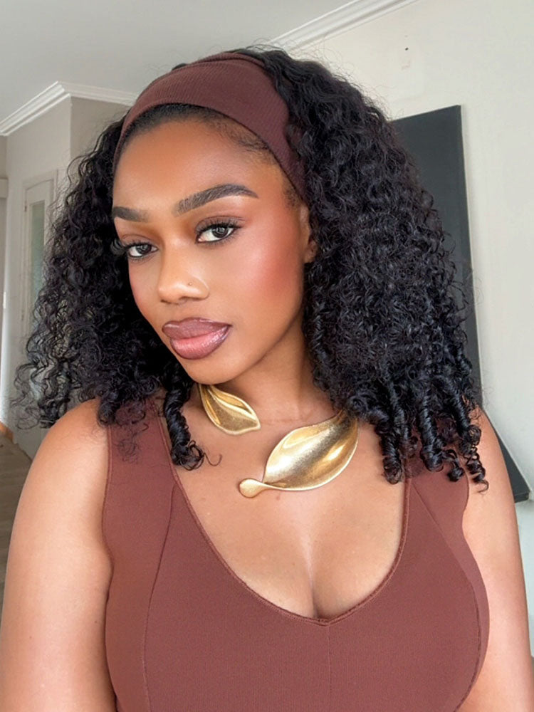 Simidola Raw Burmese Curly Human Hair Wear Go Wig With Elastic Drawstring Seamless Flip Over Wig for Beginners
