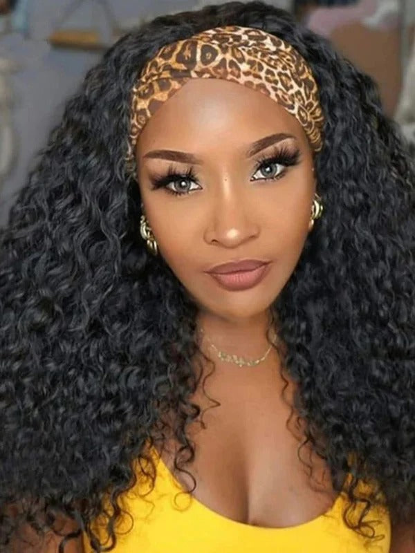 Simidola Deep Wave Headband Wig Adjustable No Lace Wigs