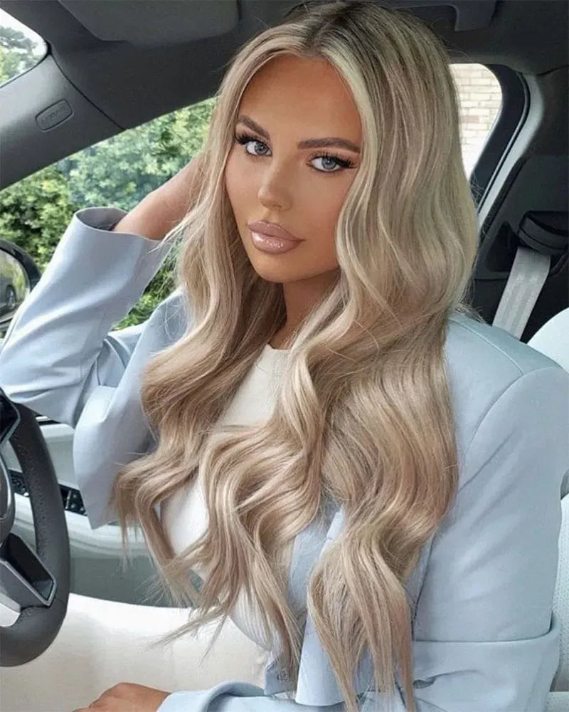 Simidola P18/613 Ash Blonde Highlight Color 7x5 Lace Body Wave Wear Go Glueless Wig Pre Plucked Natural Hairline
