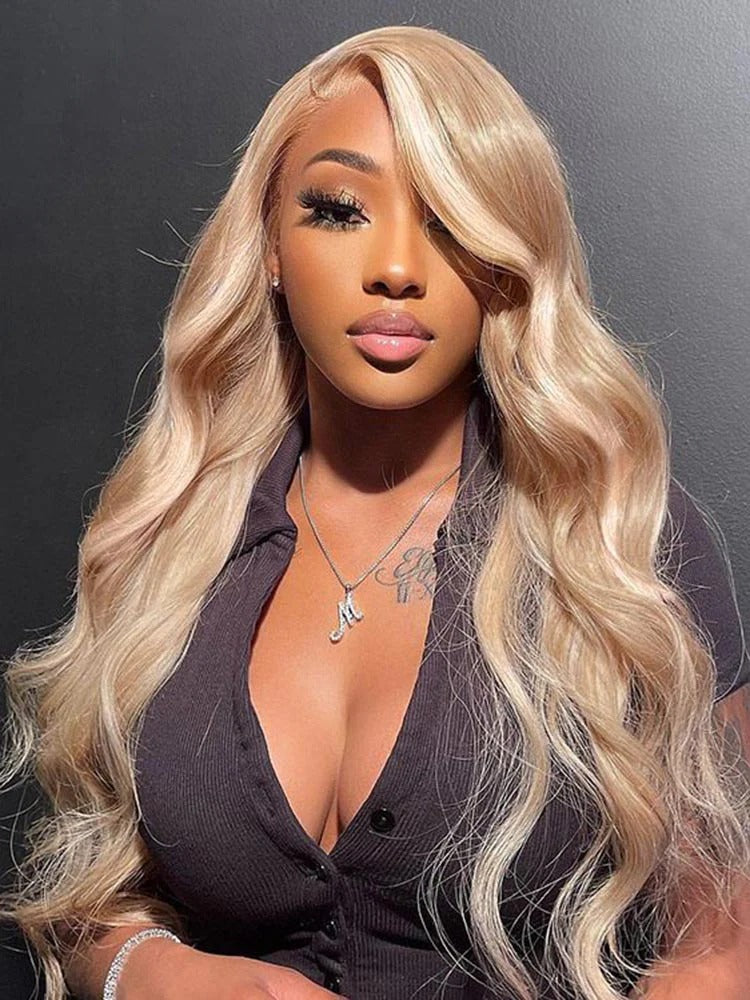 Simidola P18/613 Ash Blonde Highlight Color 7x5 Lace Body Wave Wear Go Glueless Wig Pre Plucked Natural Hairline