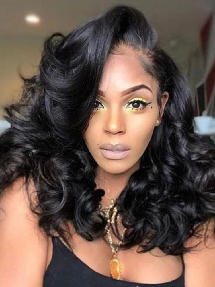 Simidola Glueless Body Wave 3 In 1 Half Wig Drawstring Band Wear Go Wig Invisible Hairline