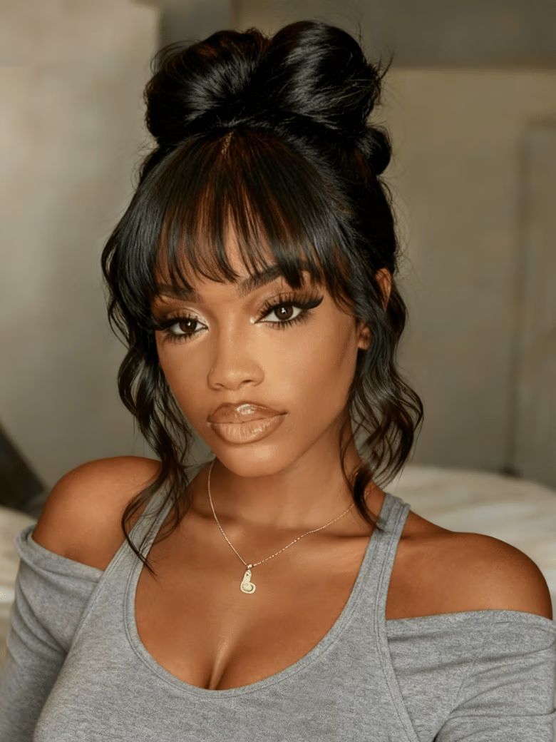 Simidola Pre-Everything Body Wave With Curtain Bangs 13x4 13x6 HD Lace Human Hair Wear Go Glueless Wig With Elastic Drawstring