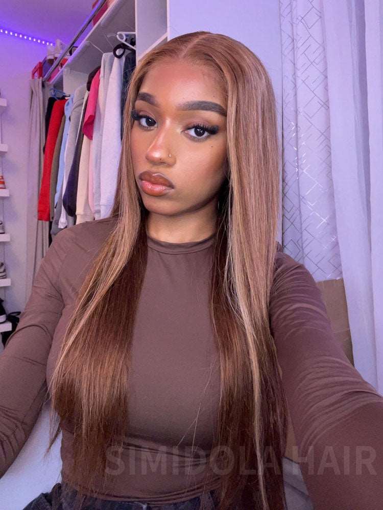 @jennycitizen Same 22 Inch Highlight Brown Wear Go 4x6 Straight Hair Wig