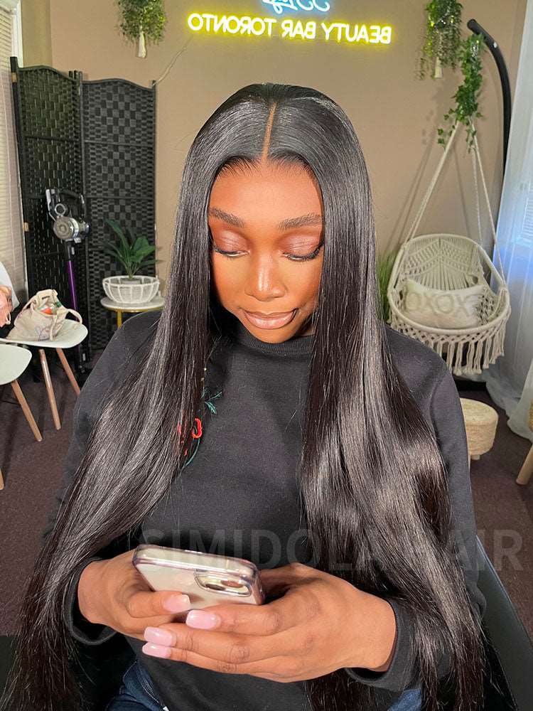 @iamsslays Same 24 inches Wear & Go 4x6 HD Lace Straight Hair Wig
