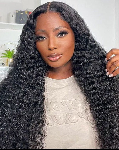 Simidola 13x6 HD Lace 250% Density Water Wave Human Hair Front Wig